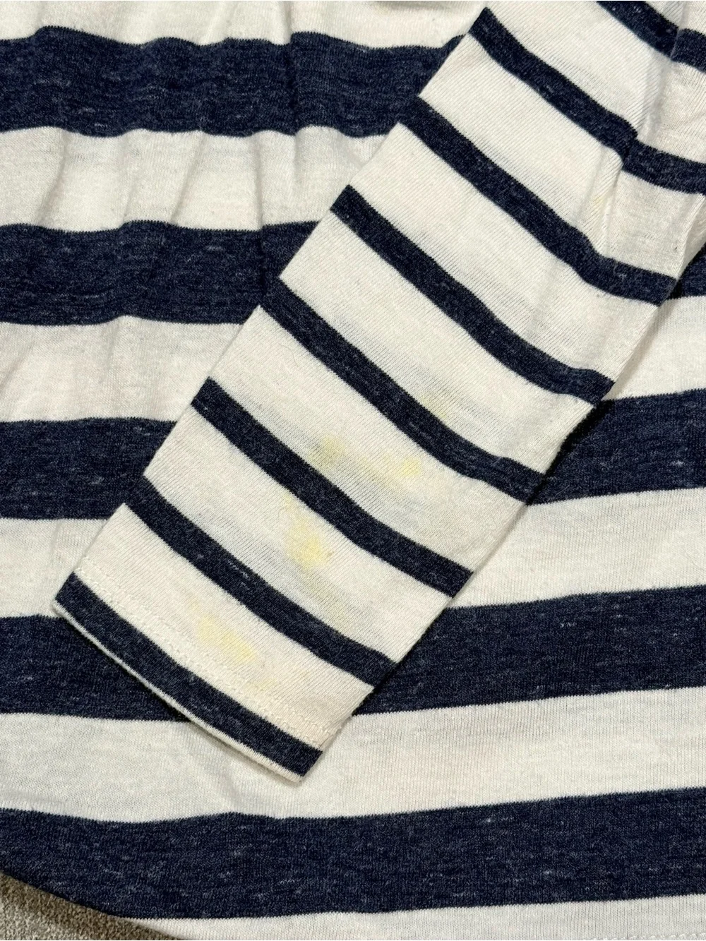 Old Navy Boys Navy & White Striped Long Sleeve Tee